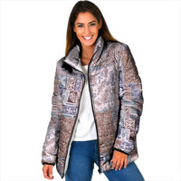 Aloha Hawaii Pastel Christmas Patchwork Padded Jacket Rustic Style - Polynesian Pride