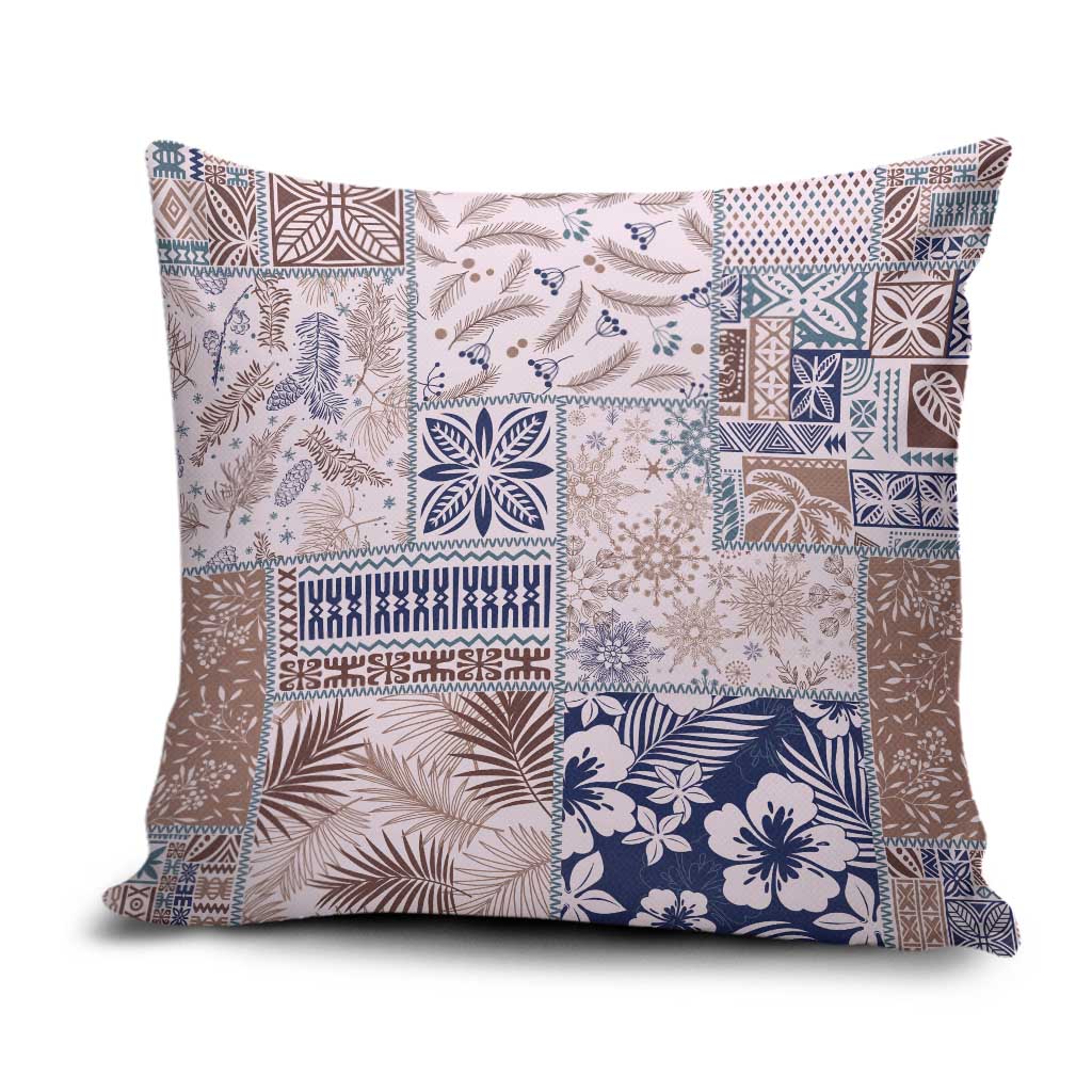 Aloha Hawaii Pastel Christmas Patchwork Pillow Cover Rustic Style - Polynesian Pride