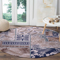 Aloha Hawaii Pastel Christmas Patchwork Round Carpet Rustic Style - Polynesian Pride