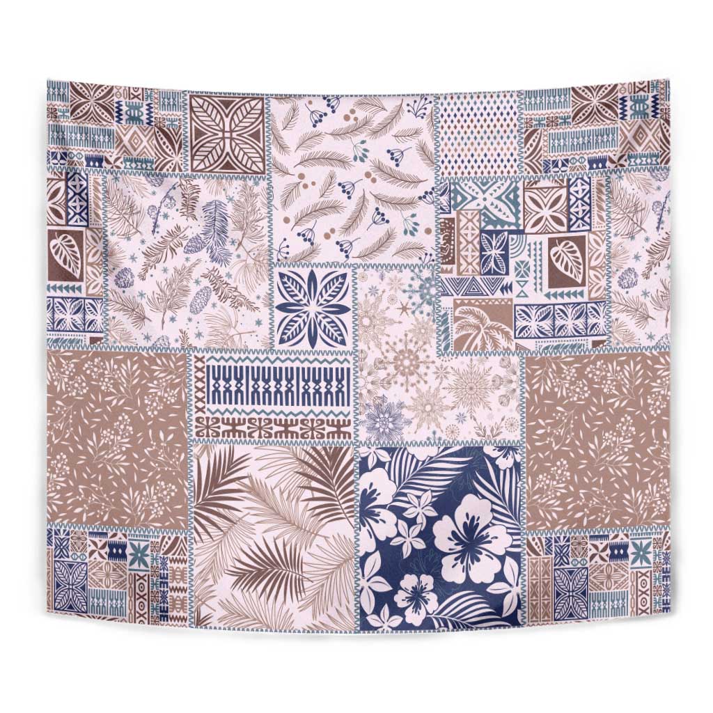 Aloha Hawaii Pastel Christmas Patchwork Tapestry Rustic Style - Polynesian Pride