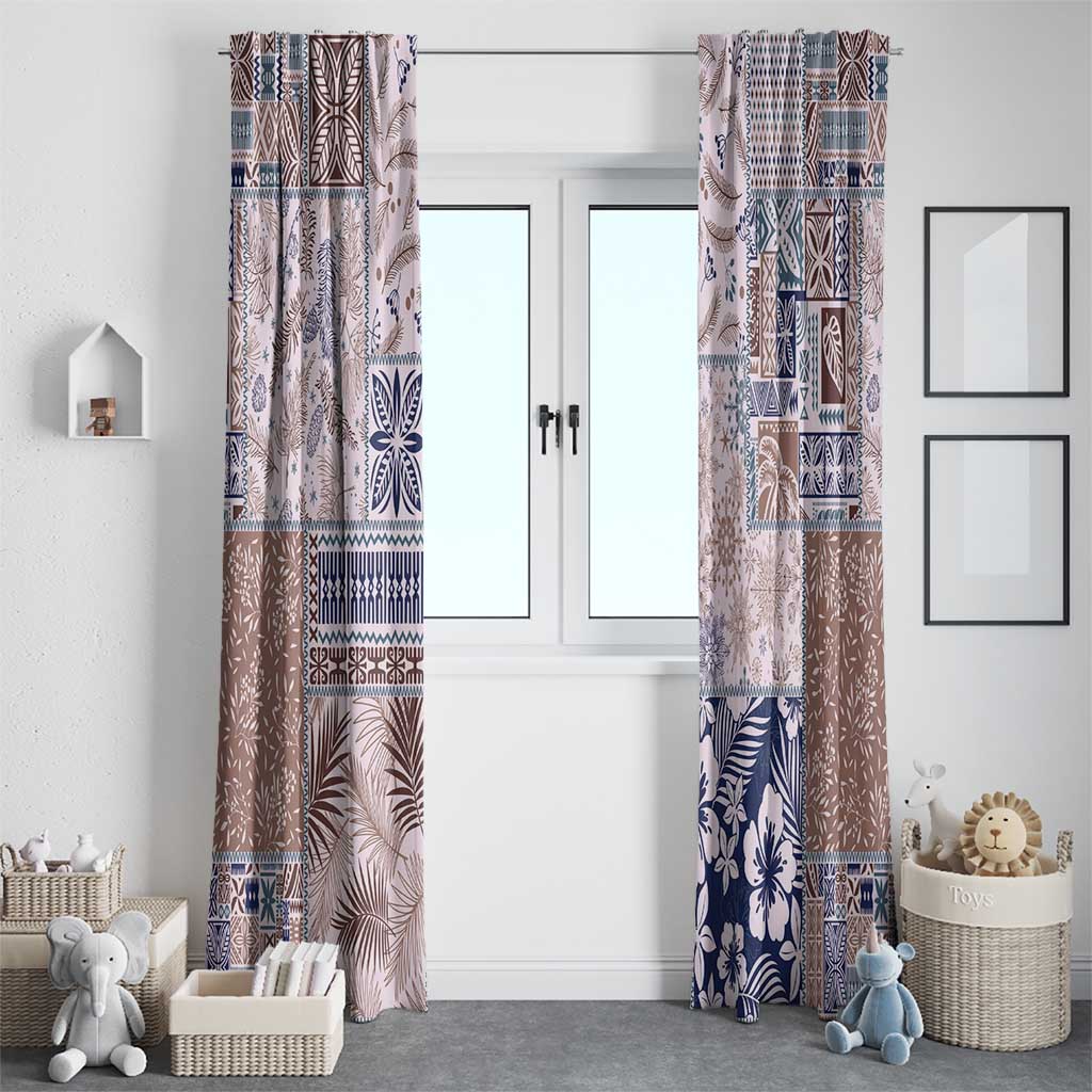 Aloha Hawaii Pastel Christmas Patchwork Window Curtain Rustic Style - Polynesian Pride