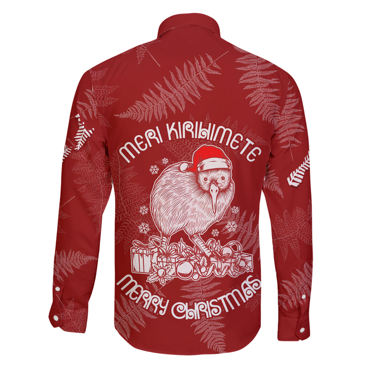 New Zealand Christmas Family Matching Mermaid Dress and Hawaiian Shirt Silver Fern Mix Kiwi Bird Ver01 LT7 - Polynesian Pride