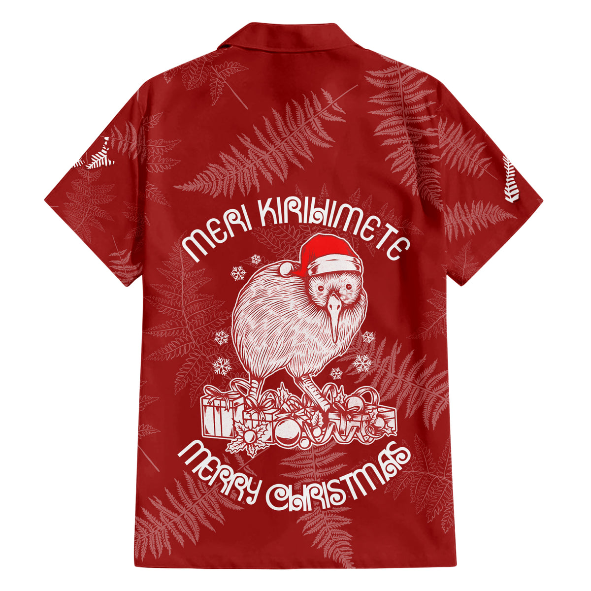 New Zealand Christmas Hawaiian Shirt Silver Fern Mix Kiwi Bird Ver01 LT7 - Polynesian Pride