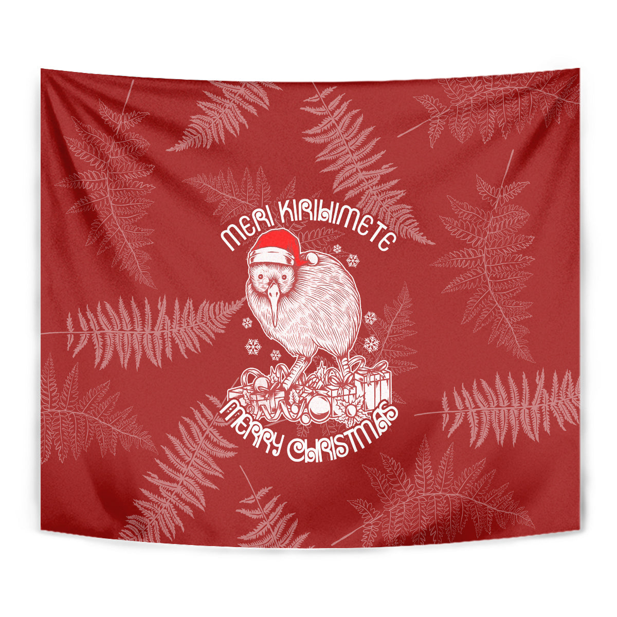 New Zealand Christmas Tapestry Silver Fern Mix Kiwi Bird Ver01 LT7 - Polynesian Pride