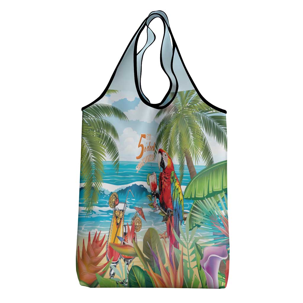 Aloha Hawaii Christmas Grocery Bag It's 5 o'clock Somewhere