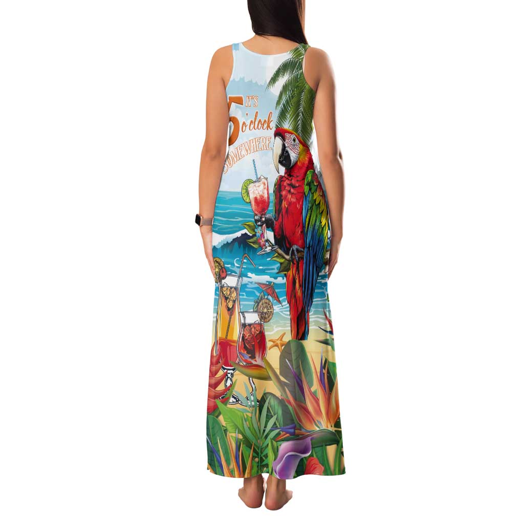 Aloha Hawaii Christmas Tank Maxi Dress It's 5 o'clock Somewhere