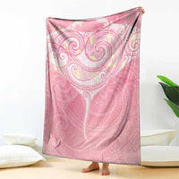 Breast Cancer Awareness Maori Aotearoa Blanket Manta Ray - Pink Glaze - Polynesian Pride