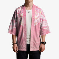 Breast Cancer Awareness Maori Aotearoa Kimono Manta Ray - Pink Glaze - Polynesian Pride