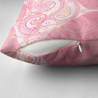 Breast Cancer Awareness Maori Aotearoa Pillow Cover Manta Ray - Pink Glaze - Polynesian Pride