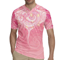 Breast Cancer Awareness Maori Aotearoa Rugby Jersey Manta Ray - Pink Glaze - Polynesian Pride