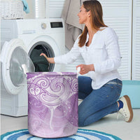 Epilepsy Awareness Maori Aotearoa Laundry Basket Manta Ray - Purple Glaze - Polynesian Pride