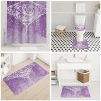 Epilepsy Awareness Maori Aotearoa Bathroom Set Manta Ray - Purple Glaze - Polynesian Pride