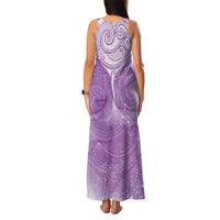Epilepsy Awareness Maori Aotearoa Family Matching Tank Maxi Dress and Hawaiian Shirt Manta Ray - Purple Glaze - Polynesian Pride