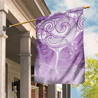 Epilepsy Awareness Maori Aotearoa Garden Flag Manta Ray - Purple Glaze - Polynesian Pride