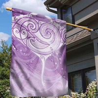 Epilepsy Awareness Maori Aotearoa Garden Flag Manta Ray - Purple Glaze - Polynesian Pride