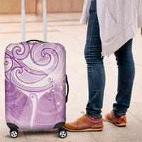 Epilepsy Awareness Maori Aotearoa Luggage Cover Manta Ray - Purple Glaze - Polynesian Pride