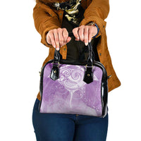Epilepsy Awareness Maori Aotearoa Shoulder Handbag Manta Ray - Purple Glaze - Polynesian Pride