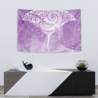 Epilepsy Awareness Maori Aotearoa Tapestry Manta Ray - Purple Glaze - Polynesian Pride