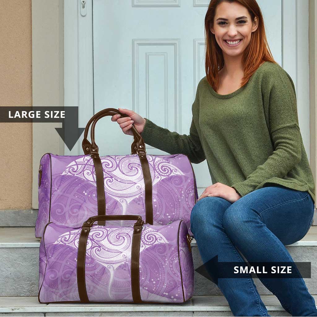 Epilepsy Awareness Maori Aotearoa Travel Bag Manta Ray - Purple Glaze - Polynesian Pride