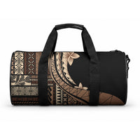 Samoa Siapo Mamanu Duffle Bag Plumeria Black Motifs LT7 One size Black - Polynesian Pride