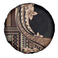 Samoa Siapo Mamanu Spare Tire Cover Plumeria Black Motifs LT7 - Polynesian Pride
