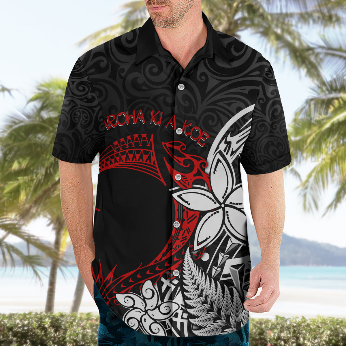 Valentine New Zealand Hawaiian Shirt Aotearoa Couple Maori Aroha Ki a Koe LT7 - Polynesian Pride