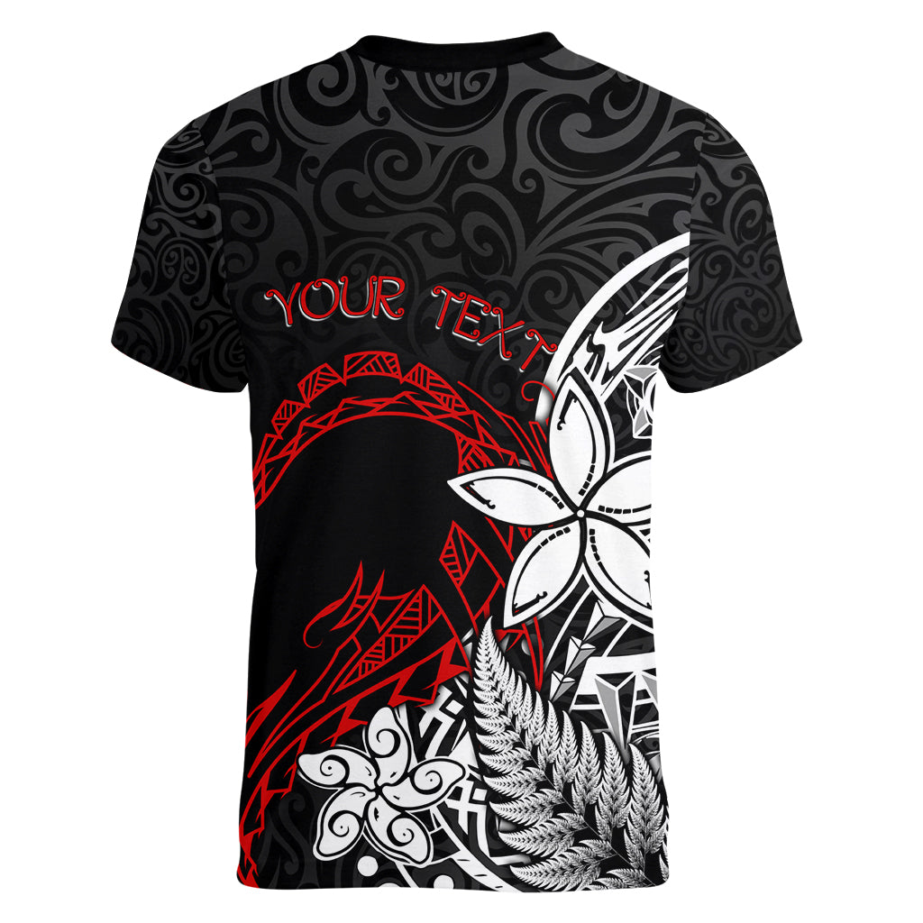 New Zealand Aotearoa Valentine Women V Neck T Shirt Couple Maori Aroha Ki a Koe Ver.02 LT7 - Polynesian Pride