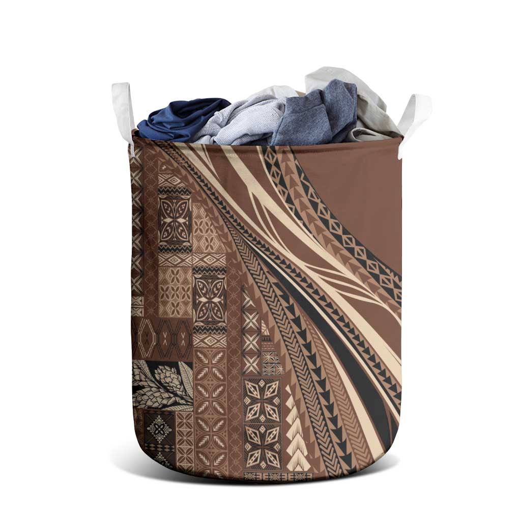 Pasifika Women's Day - Samoa Siapo Malu Tattoo Inspired Laundry Basket Brown