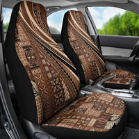 Pasifika Women's Day - Samoa Siapo Malu Tattoo Inspired Car Seat Cover Brown LT7 - Polynesian Pride