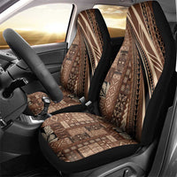 Pasifika Women's Day - Samoa Siapo Malu Tattoo Inspired Car Seat Cover Brown LT7 - Polynesian Pride