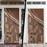 Pasifika Women's Day - Samoa Siapo Malu Tattoo Inspired Door Cover Brown LT7 - Polynesian Pride
