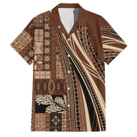 Pasifika Women's Day - Samoa Siapo Malu Tattoo Inspired Family Matching Puletasi and Hawaiian Shirt Brown