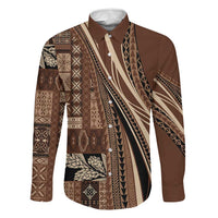 Pasifika Women's Day - Samoa Siapo Malu Tattoo Inspired Family Matching Summer Maxi Dress and Hawaiian Shirt Brown