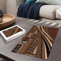Pasifika Women's Day - Samoa Siapo Malu Tattoo Inspired Puzzle Brown