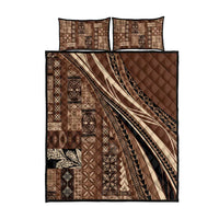 Pasifika Women's Day - Samoa Siapo Malu Tattoo Inspired Quilt Bed Set Brown