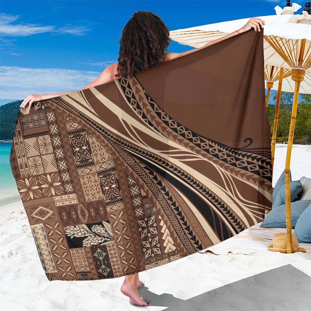 Pasifika Women's Day - Samoa Siapo Malu Tattoo Inspired Sarong Brown