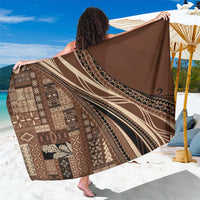 Pasifika Women's Day - Samoa Siapo Malu Tattoo Inspired Sarong Brown