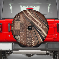 Pasifika Women's Day - Samoa Siapo Malu Tattoo Inspired Spare Tire Cover Brown LT7 - Polynesian Pride