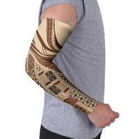 Pasifika Women's Day - Samoa Siapo Malu Tattoo Inspired Arm Sleeves Beige