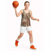 Pasifika Women's Day - Samoa Siapo Malu Tattoo Inspired Basketball Jersey Beige