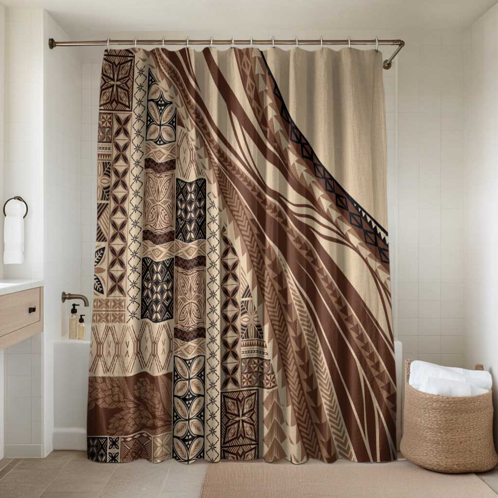 Pasifika Women's Day - Samoa Siapo Malu Tattoo Inspired Bathroom Set Beige