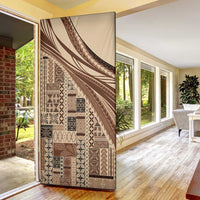 Pasifika Women's Day - Samoa Siapo Malu Tattoo Inspired Door Cover Beige LT7 - Polynesian Pride