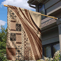 Pasifika Women's Day - Samoa Siapo Malu Tattoo Inspired Garden Flag Beige