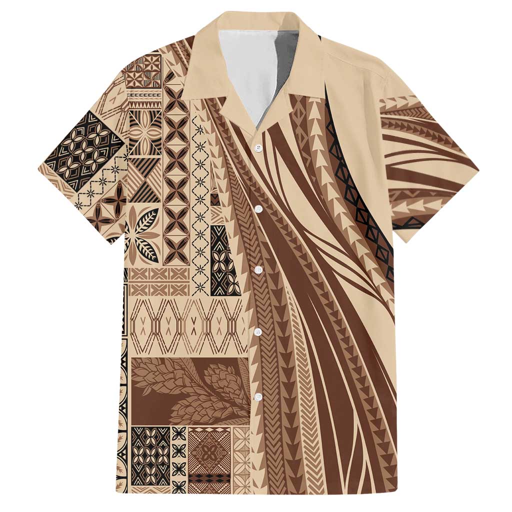 Pasifika Women's Day - Samoa Siapo Malu Tattoo Inspired Hawaiian Shirt Beige LT7 Beige - Polynesian Pride