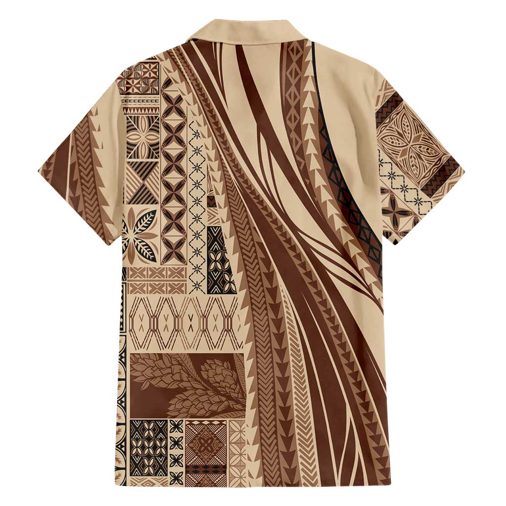 Pasifika Women's Day - Samoa Siapo Malu Tattoo Inspired Hawaiian Shirt Beige LT7 - Polynesian Pride