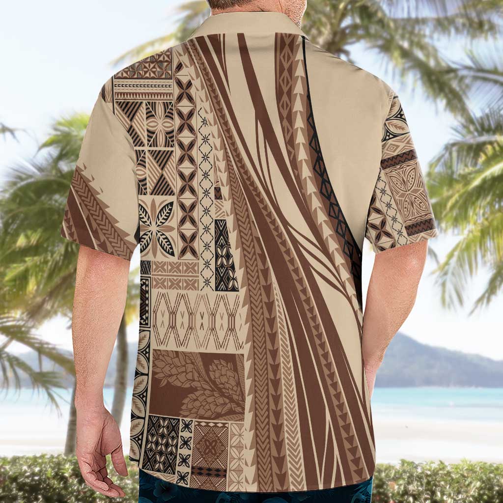Pasifika Women's Day - Samoa Siapo Malu Tattoo Inspired Hawaiian Shirt Beige LT7 - Polynesian Pride