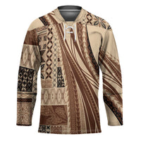 Pasifika Women's Day - Samoa Siapo Malu Tattoo Inspired Hockey Jersey Beige