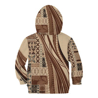 Pasifika Women's Day - Samoa Siapo Malu Tattoo Inspired Kid Hoodie Beige LT7 - Polynesian Pride