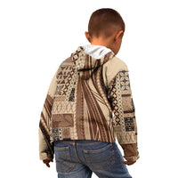 Pasifika Women's Day - Samoa Siapo Malu Tattoo Inspired Kid Hoodie Beige LT7 - Polynesian Pride