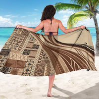 Pasifika Women's Day - Samoa Siapo Malu Tattoo Inspired Sarong Beige